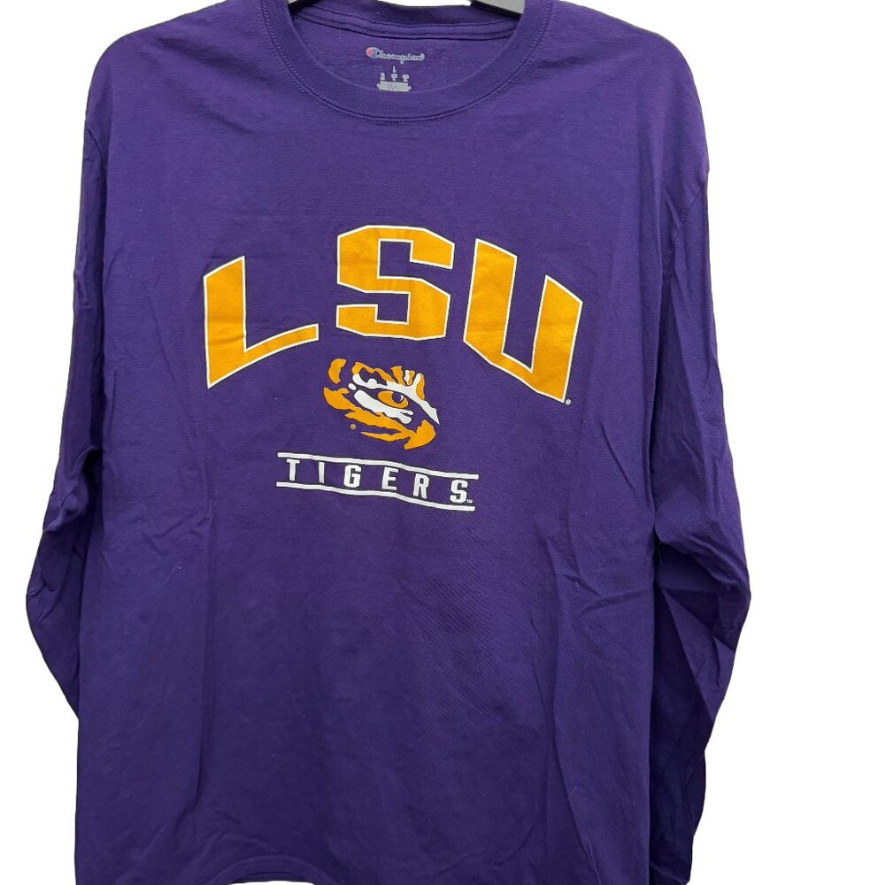 LSU Louisiana State University Tigers Champion Long-Sleeve Tee Shirt, Large